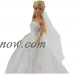 Wedding Dress with Veil White Princess Evening Party Clothes Wears Dress Outfit Set for Dolls Doll   